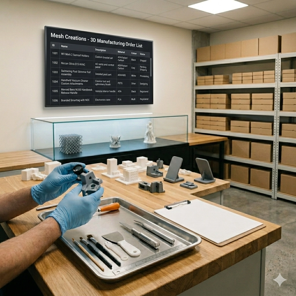 Hand-finishing and post-processing a 3D-printed part