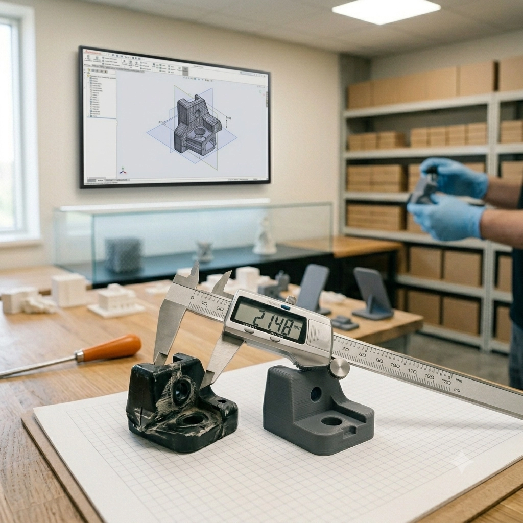 A 3D-printed replacement part beside its worn original